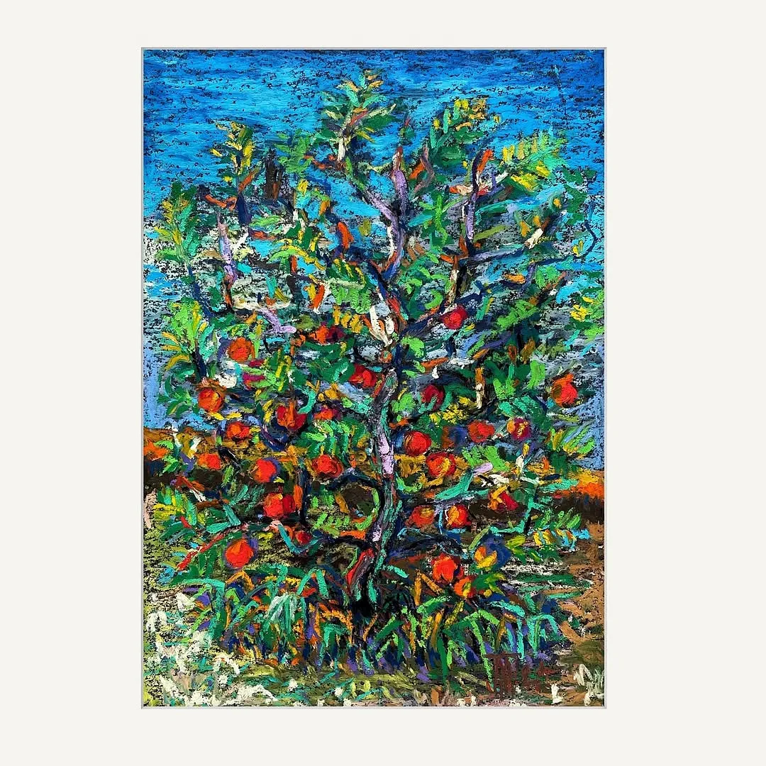 Autumn apple tree with fruits (2024)