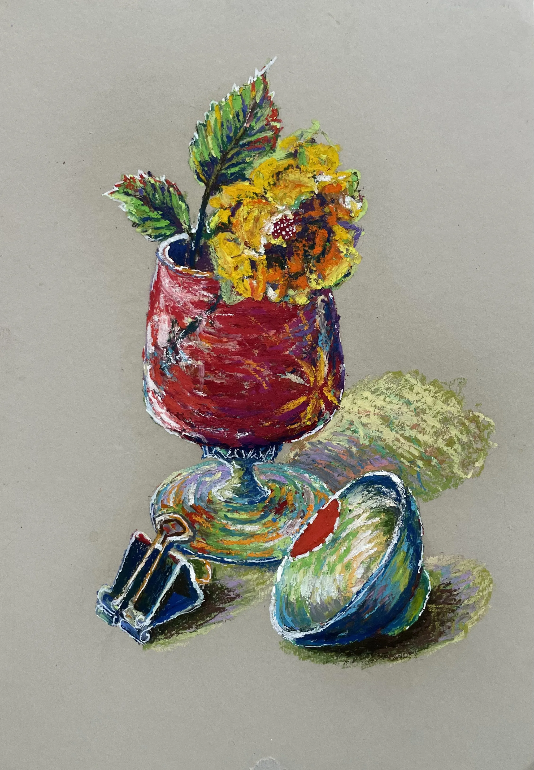  “Early spring” 20x30cm, Oil pastel, paper 2024 Pavlo Melnyk, (2024)