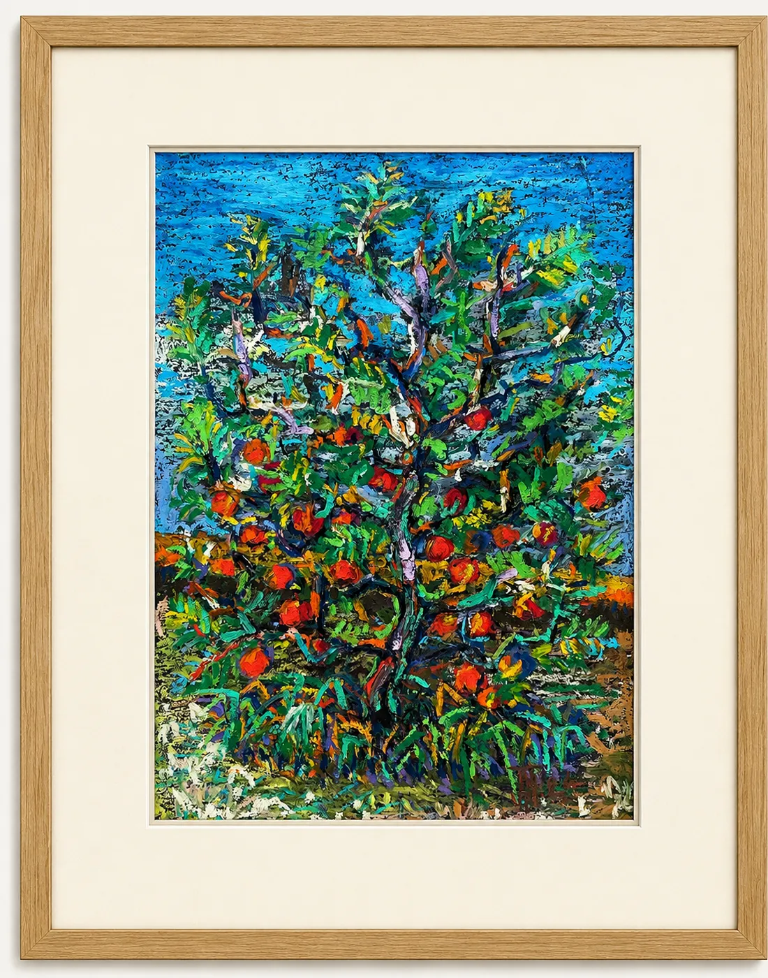 Autumn apple tree with fruits (2024)
